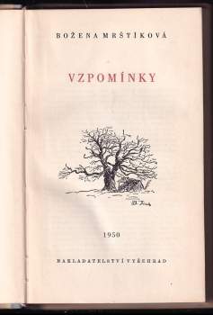 Božena Mrštíková: Vzpomínky