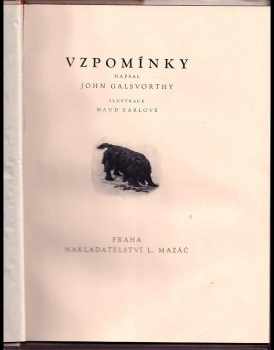 John Galsworthy: Vzpomínky