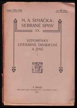 Matěj Anastasia Šimáček: Sešity 153 - 161