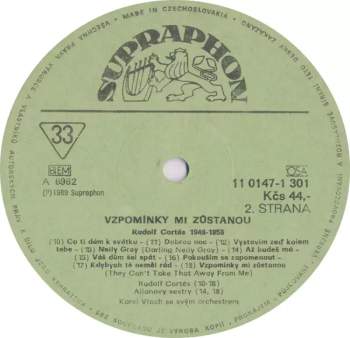 Rudolf Cortés: Vzpomínky Mi Zůstanou (1948-1958)