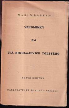 Vzpomínky na Lva Nikolajeviče Tolstého