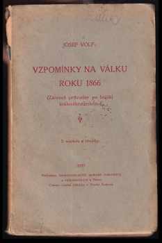 Josef Volf: Vzpomínky na válku roku 1866