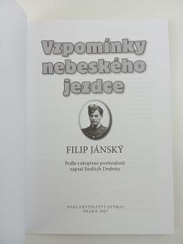 Filip Jánský: Vzpomínky nebeského jezdce