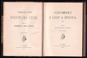 Svatopluk Čech: Vzpomínky z cest a života 1 - 3 - KOMPLET