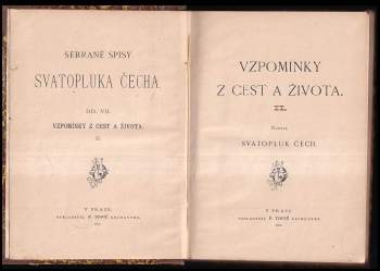 Svatopluk Čech: Vzpomínky z cest a života