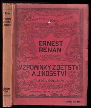 Ernest Renan: Vzpomínky z dětství a jinošství