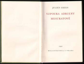 Julien Green: Vzpoura Adrieny Mesuratové