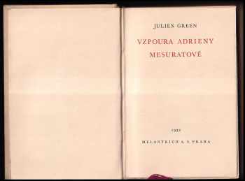 Julien Green: Vzpoura Adrieny Mesuratové