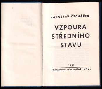 Jaroslav Čecháček: Vzpoura středního stavu