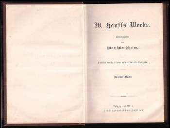 Wilhelm Hauff: W. Hauffs Werke (I. - III.)