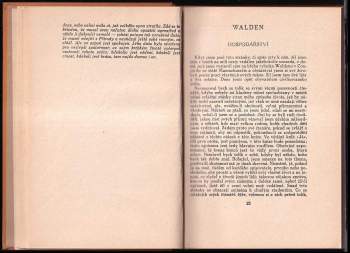 Henry David Thoreau: Walden, či, Život v lesích