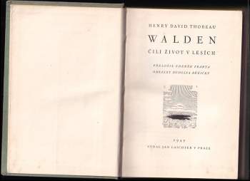 Henry David Thoreau: Walden čili život v lesích