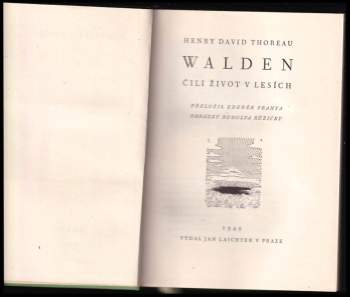 Henry David Thoreau: Walden čili život v lesích