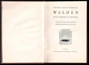 Henry David Thoreau: Walden čili život v lesích