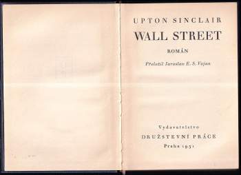 Upton Sinclair: Wall Street