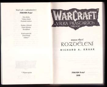 Richard Alen Knaak: WarCraft - Válka prastarých Díl 1-3