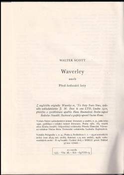 Walter Scott: Waverley, aneb, Před šedesáti lety