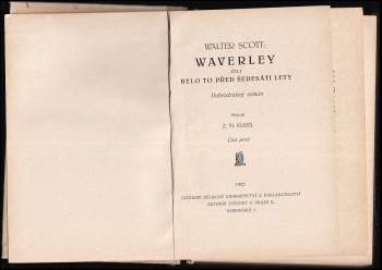 Walter Scott: Waverley I. díl