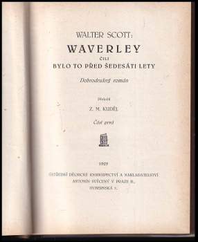 Walter Scott: Waverley I. díl