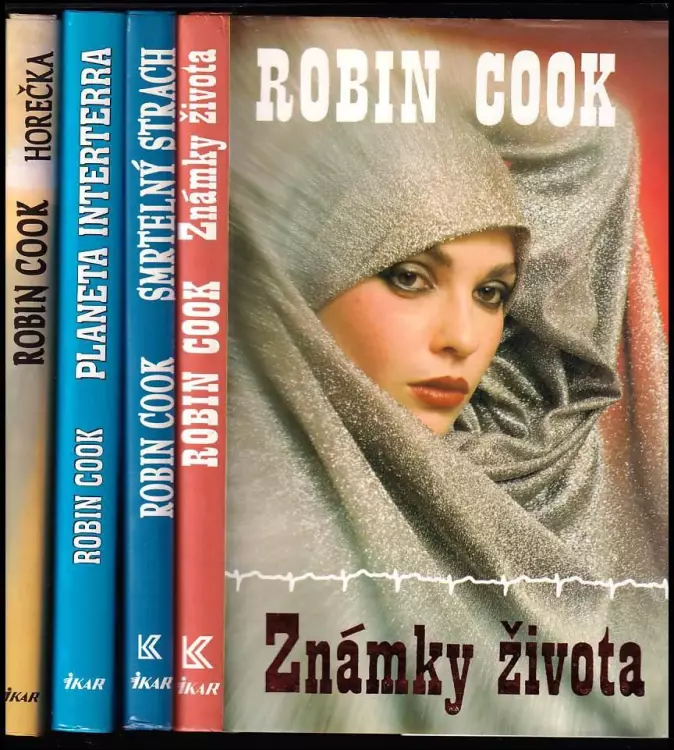 4x ROBIN COOK - Známky života + Smrtelný strach + Planeta Interterra + Horečka