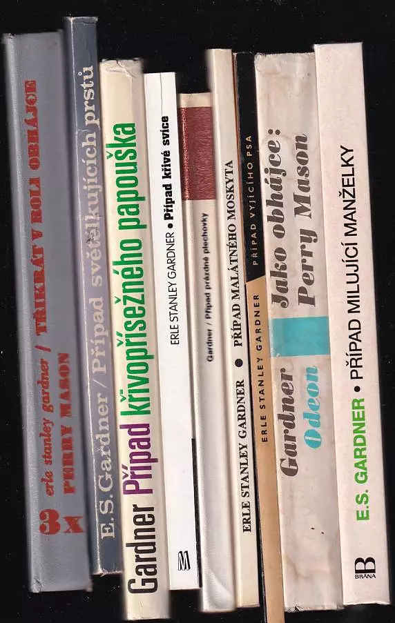 9x ERLE STANLEY GARDNER - Případ milující manželky + Jako obhájce Perry Mason + Případ vyjícího psa + Případ malátného moskyta + Případ prázdné plecho