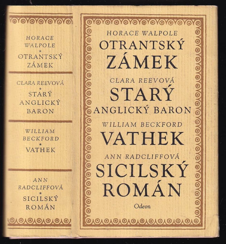 Otrantský zámek, Starý anglický baron, Vathek, Sicilský román