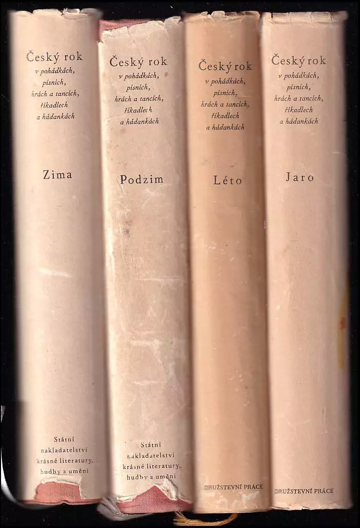 Český rok v pohádkách, písních, hrách a tancích, říkadlech a hádankách. 1 - 4 - KOMPLET - Jaro + Léto + Podzim + Zima