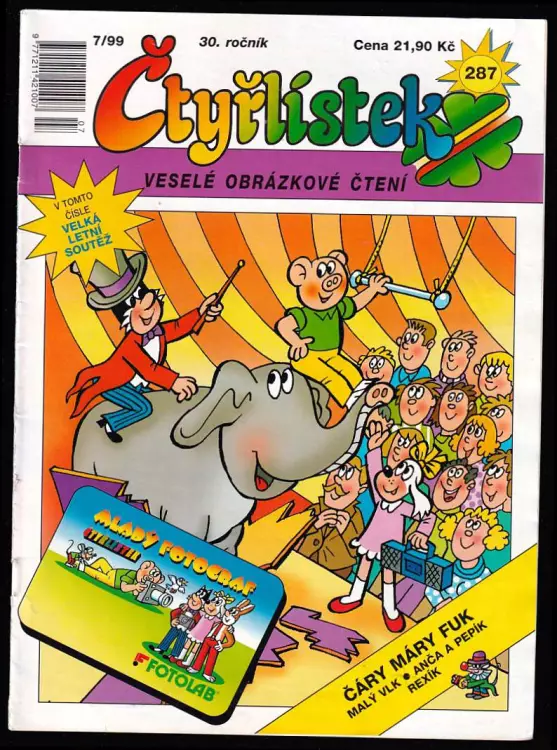 Čtyřlístek 287 - 7 / 1999 - Čáry máry fuk