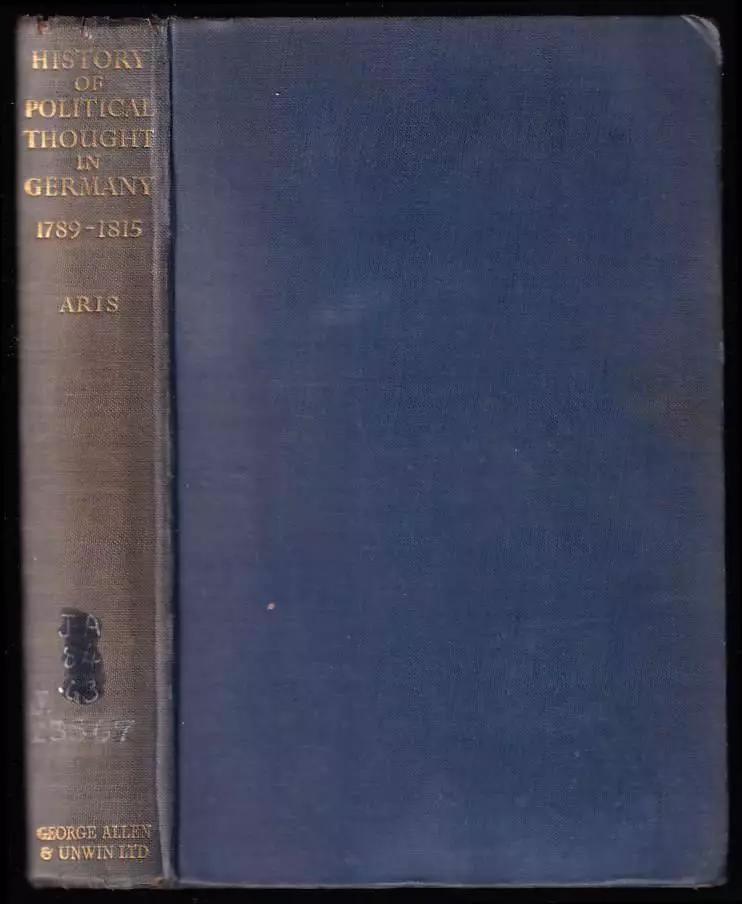 History of Political Thought in Germany from 1789 to 1815