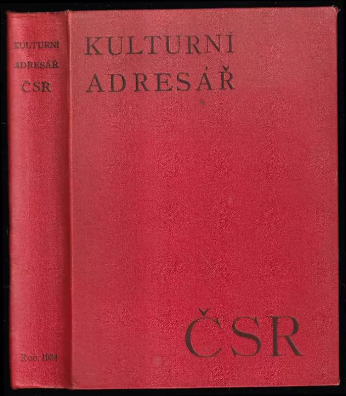 Kulturní adresář ČSR - biografický slovník žijících kulturních pracovníků a pracovnic. Ročník 1