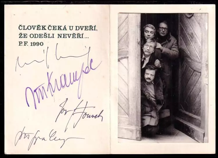 PF 1990 PODPIS M. ŠIMEK + M. KRAMPOL + J. FOUSEK + P. SPÁLENÝ + FOTOGRAFIE