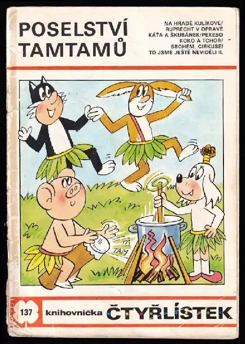 Poselství tamtamů - Soubor obrázkových příběhů pro děti - Čtyřlístek 137