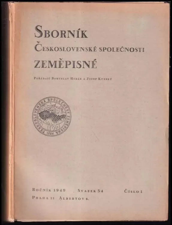 Sborník Československé společnosti zeměpisné Ročník 49 číslo 1