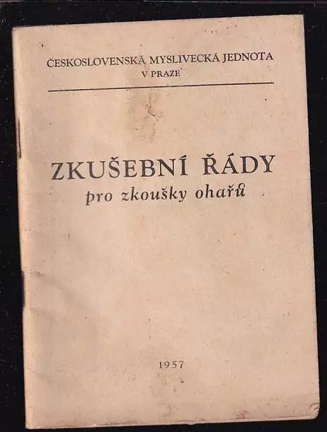 Zkušební řády pro zkoušky ohařů