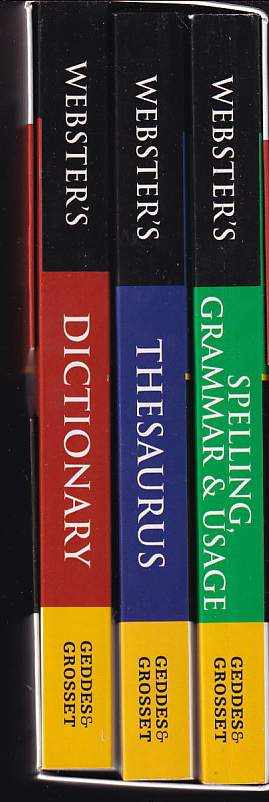 Webster´s Universal Desk Ref Set 3. (Spelling, Grammar&Usage, Thesaurus, Dictionary