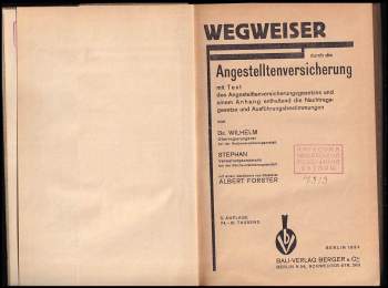 Eugen Wilhelm: Wegweiser durch die Angestelltenversicherung