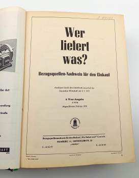 Wer liefert was? Who supplies what? Qui peut livrer? Quien suministra que?