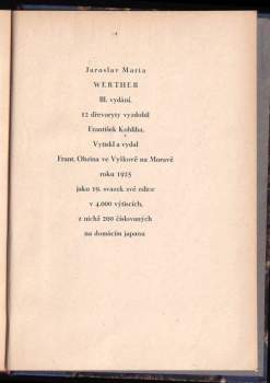 Jaroslav Maria: Werther
