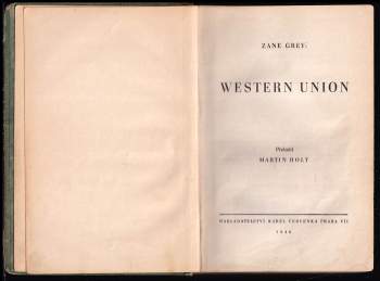 Zane Grey: Western Union