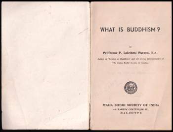 P. Lakshmi Narasu: What is Buddhism