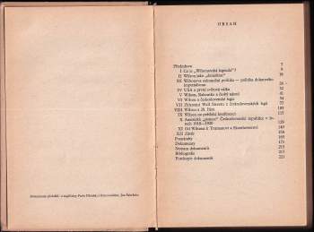 Jiří Hájek: Wilsonovská legenda v dějinách ČSR