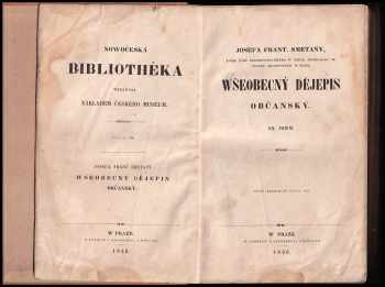 Josef František Smetana: Josefa Frant. Smetany Wšeobecný dějepis občanský