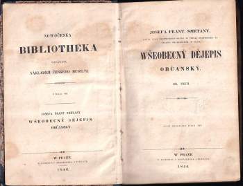 Josef František Smetana: Wšeobecný dějepis občanský
