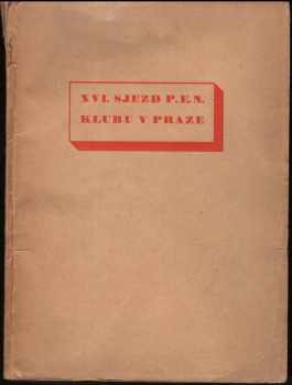 XVI. sjezd P.E.N. klubu v Praze 1938