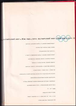 Karel Marek: XVII. Olympijské hry