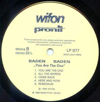 Baden: You Are The One