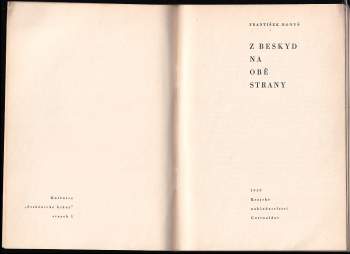 František Bonuš: Z Beskyd na obě strany