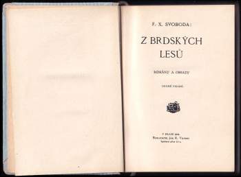 F. X Svoboda: Z brdských lesů