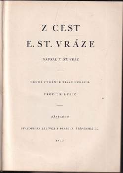 Enrique Stanko Vráz: Z cest E. St. Vráze