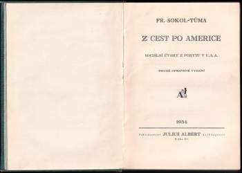 František Sokol Tůma: Z cest po Americe